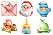 Kawaii Christmas Cuties Set, an Illustration by Daily.Designs (Thumbnail 3 of 5)