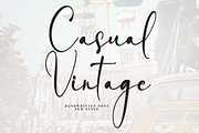 Casual Vintage | Script Font, a Handwritten Font by Scratchones (Thumbnail 1 of 8)