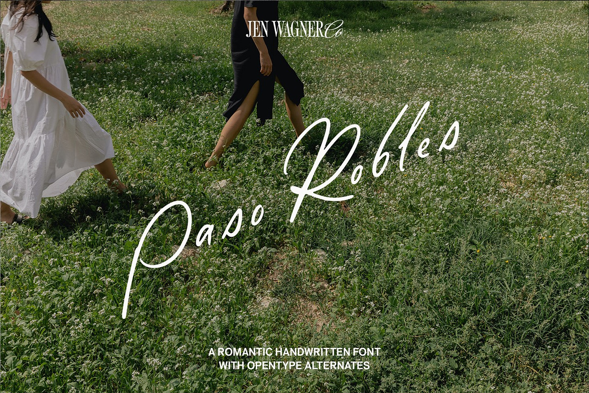 Paso Robles | Handwritten Script, a Handwritten Font by Jen Wagner Co (Photo 1 of 13)