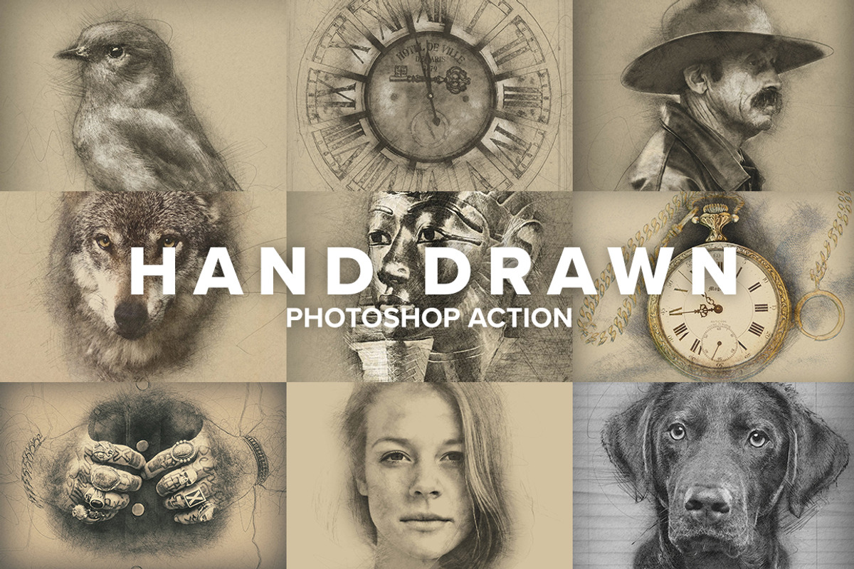 Hand Drawn Photoshop Action, an Action Add-On by Sevenstyles (Photo 1 of 13)