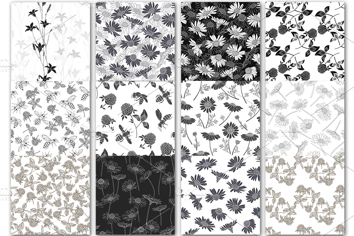 Wildherbs and flowers. Patterns., a Pattern Graphic by maritime_m (Photo 9 of 16)