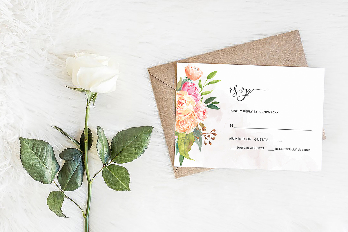 Wedding RSVP Card Canva Template, a Stationery Template by ShineOnWedding (Photo 4 of 8)