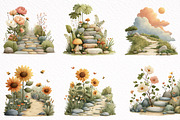 Whimsical Summer Pathway Clipart, an Illustration by DreamArtGraphic (Thumbnail 7 of 8)