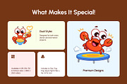 Crab Flat Vector Icons Bundle, an Emoji Icon by Brickclay (Thumbnail 2 of 12)
