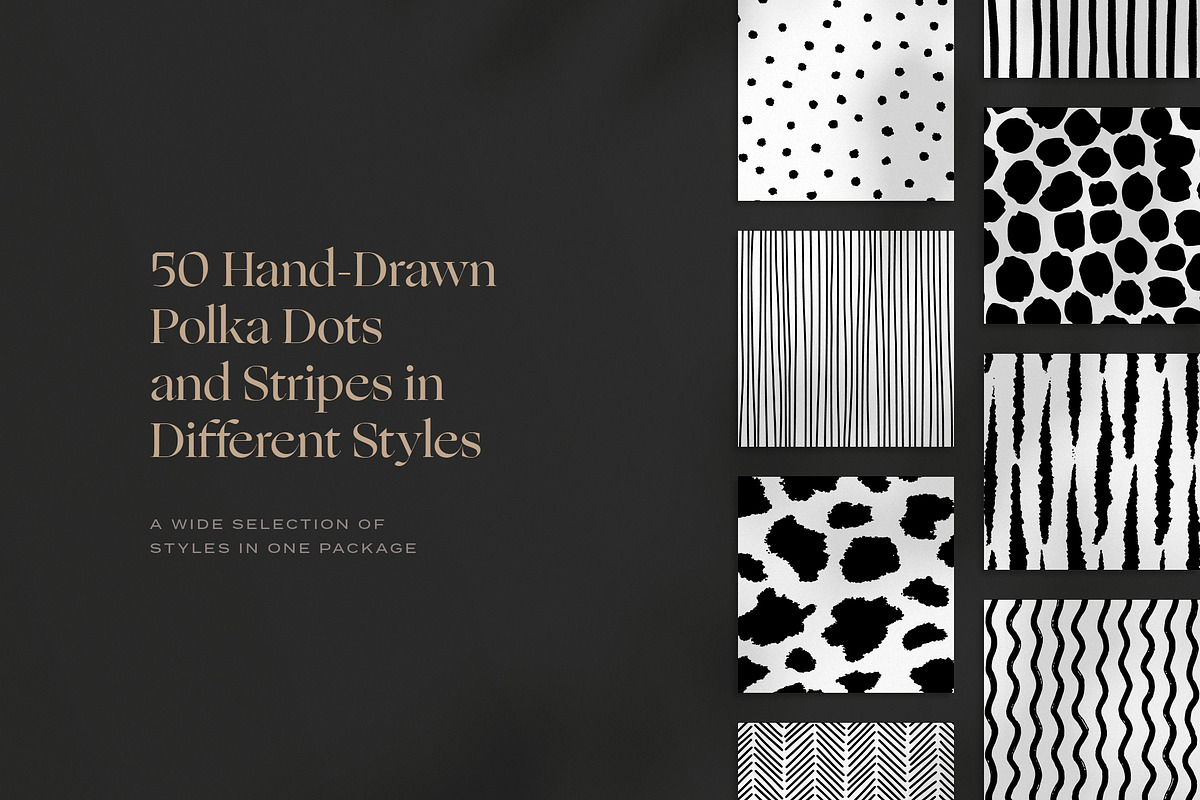 50 Hand-Drawn Dot & Stripe Patterns, a Pattern Graphic by Artec Maison (Photo 3 of 19)