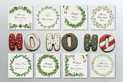 8 Wreath Christmas Cards Canva, a Card Template by 3Motional (Thumbnail 6 of 11)