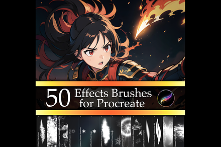 50 Effects Brushes for Procreate