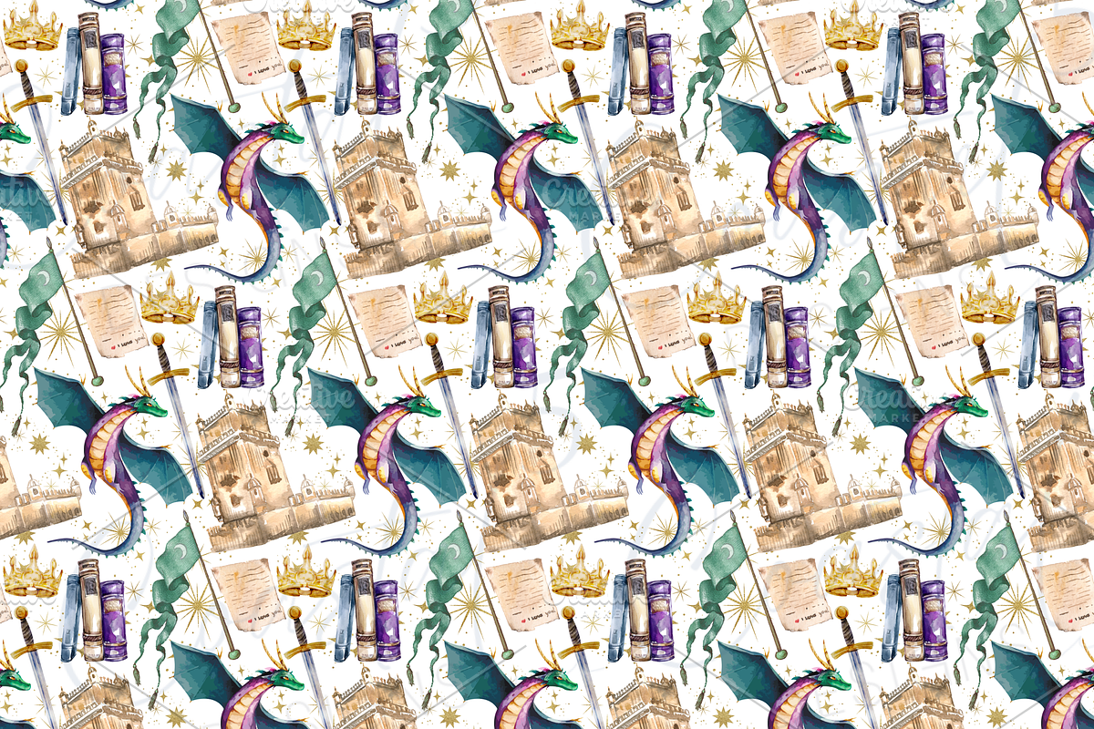 Bookish Seamless Pattern, a Pattern Graphic by Coastal 5 Designs (Photo 2 of 3)