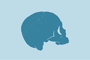 4 Grunge Vector Skulls, an Illustration by vsdsgn (Thumbnail 3 of 3)