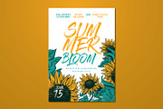 Hand Drawn Summer Bloom Flyer, a Flyer Template by ashenterprise (Thumbnail 1 of 2)