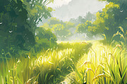 Golden Rice Field at Sunset, a Photo by LOGOCREATIVE (Thumbnail 8 of 27)