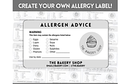 EDITABLE Food Allergy Label Template, a Templates & Theme by Templatables (Thumbnail 2 of 8)