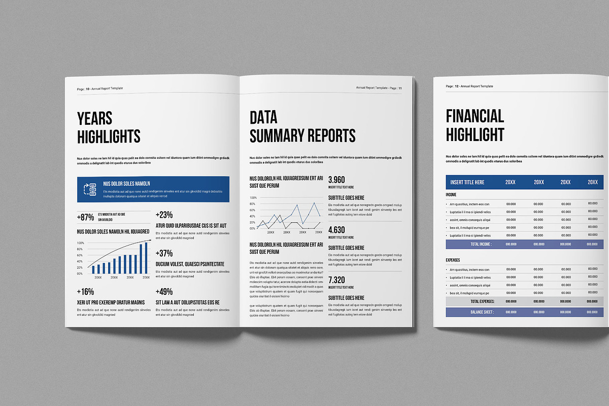Annual Report Template, a Brochure Template by Work-Envance (Photo 5 of 7)