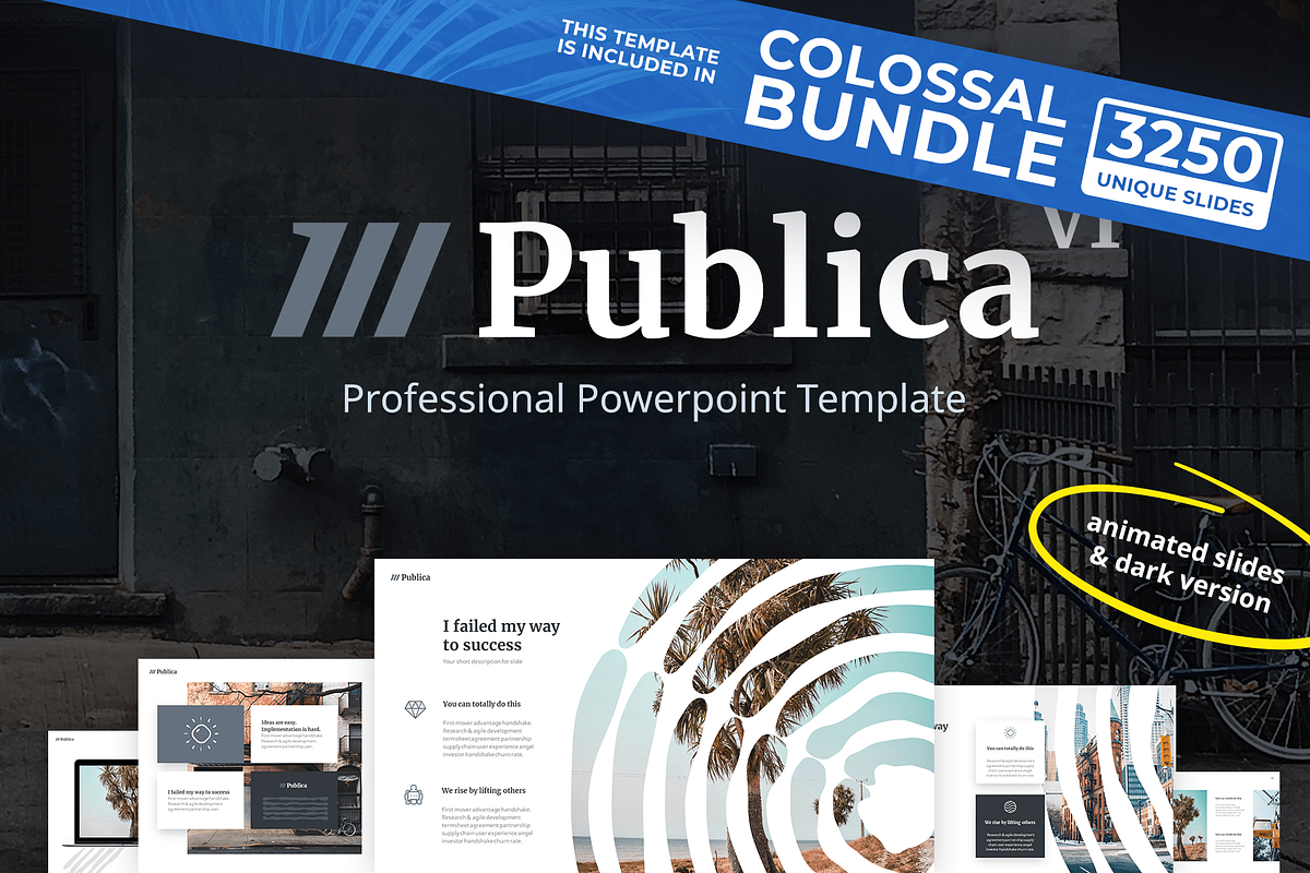 Publica Powerpoint Template, a Presentation Template by Reshapely (Photo 1 of 9)