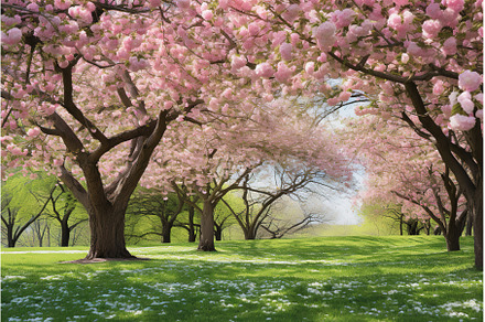 Spring landscape with blooming, a Nature Photo by Lermont51