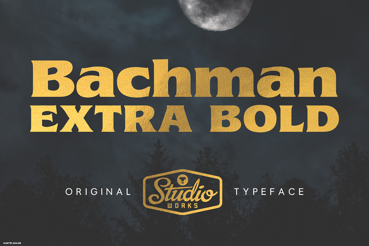 Bachman | Dark Display Type!, a Serif Font by StudioWorks (Photo 1 of 8)