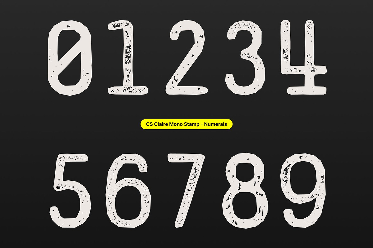 CS Claire Mono Stamp, a Sans Serif Font by Craft Supply Co. (Photo 5 of 8)