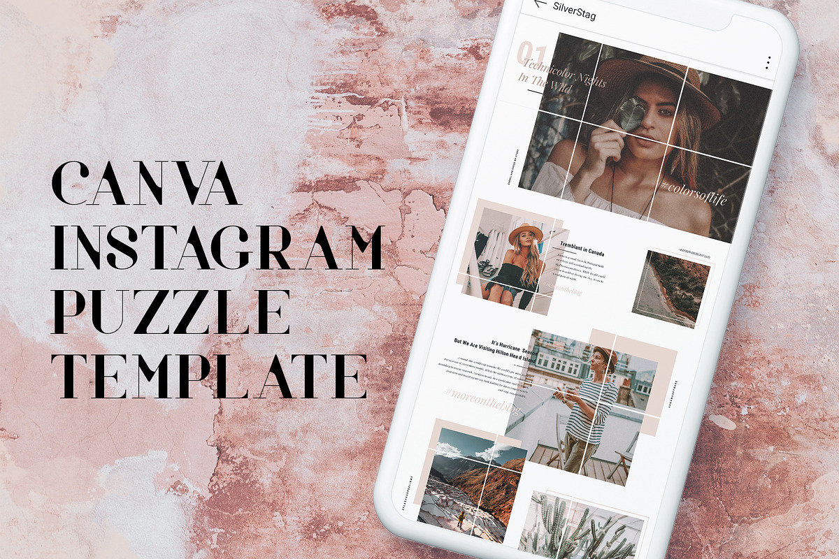 #InstaGrid 1.0 Canva Puzzle Template, a Social Media Template by SilverStag Type Foundry (Photo 3 of 14)