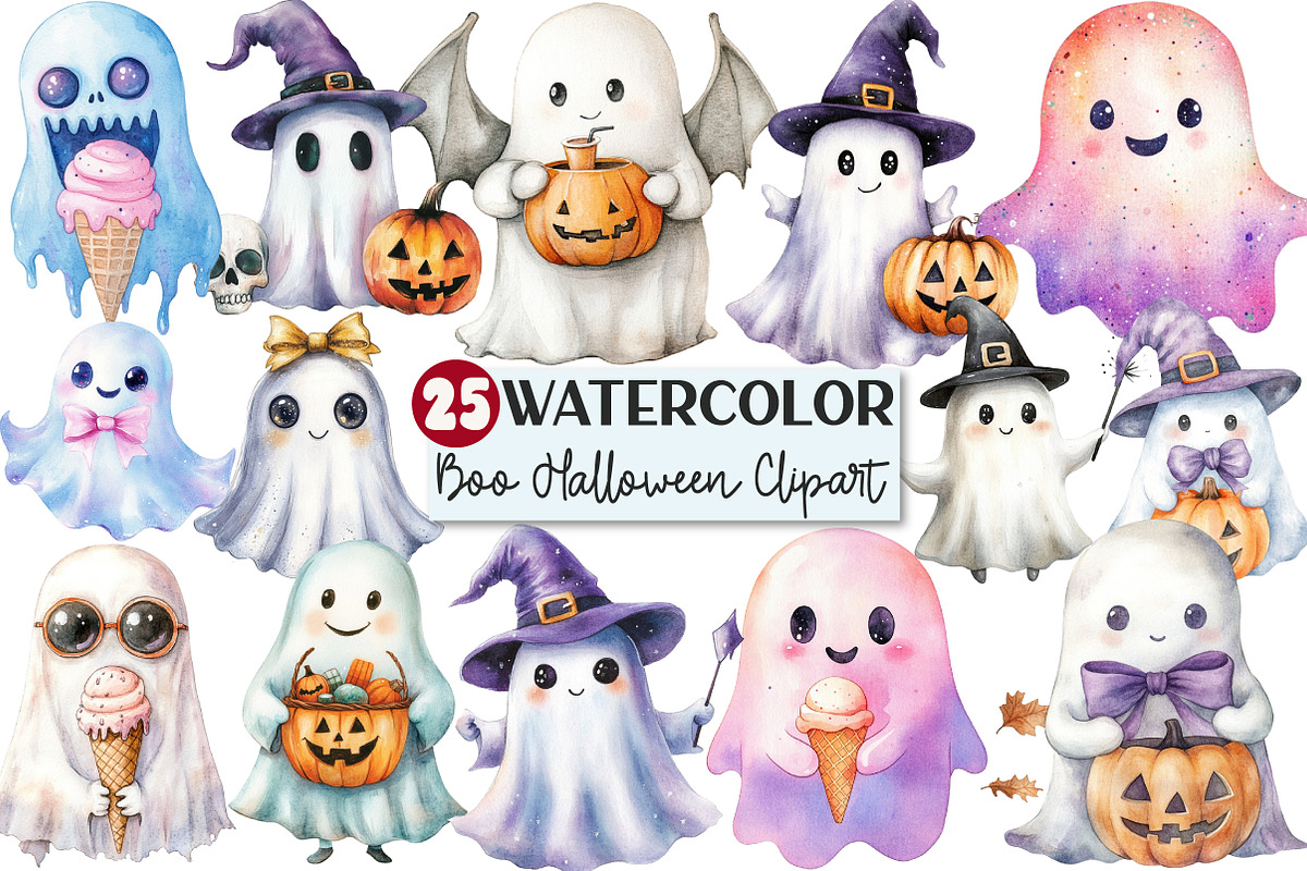 Cute Boo Halloween Sublimation, an Illustration by Rose Art (Photo 1 of 6)