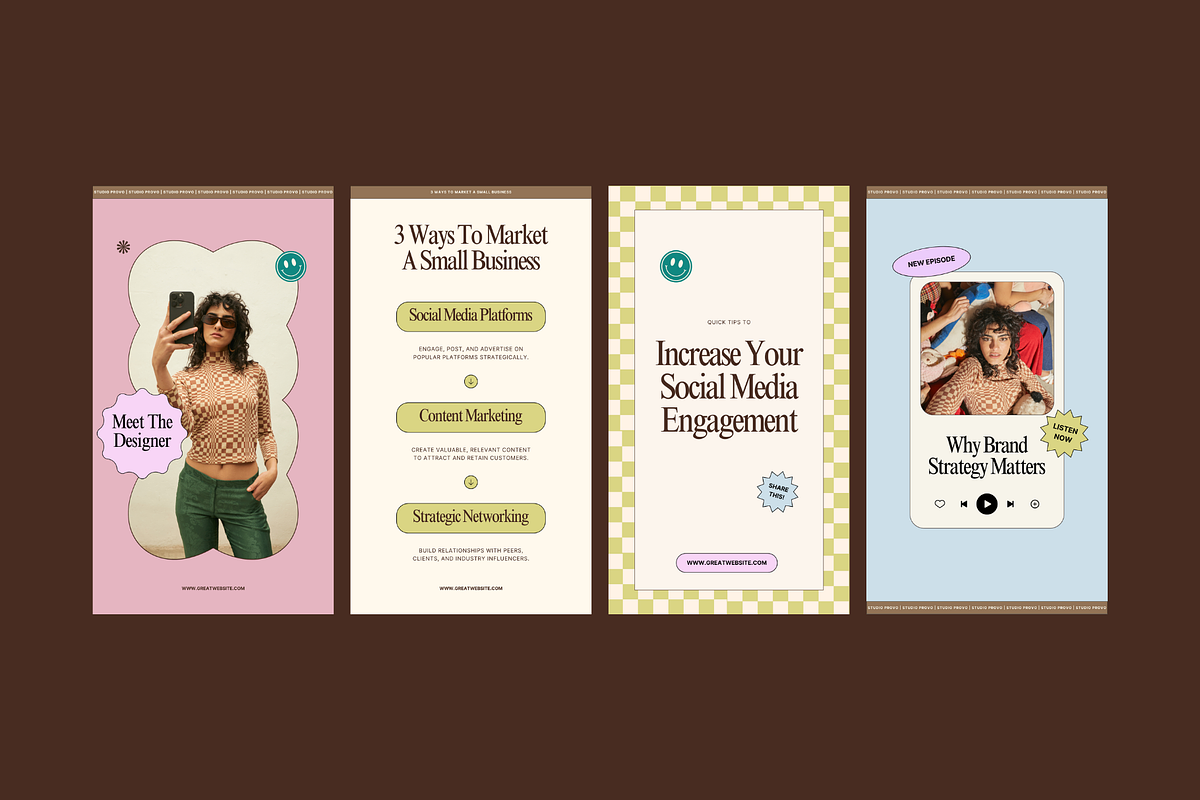Aesthetic Social Media Template Kit, a Social Media Template by Studio Provo (Photo 3 of 6)