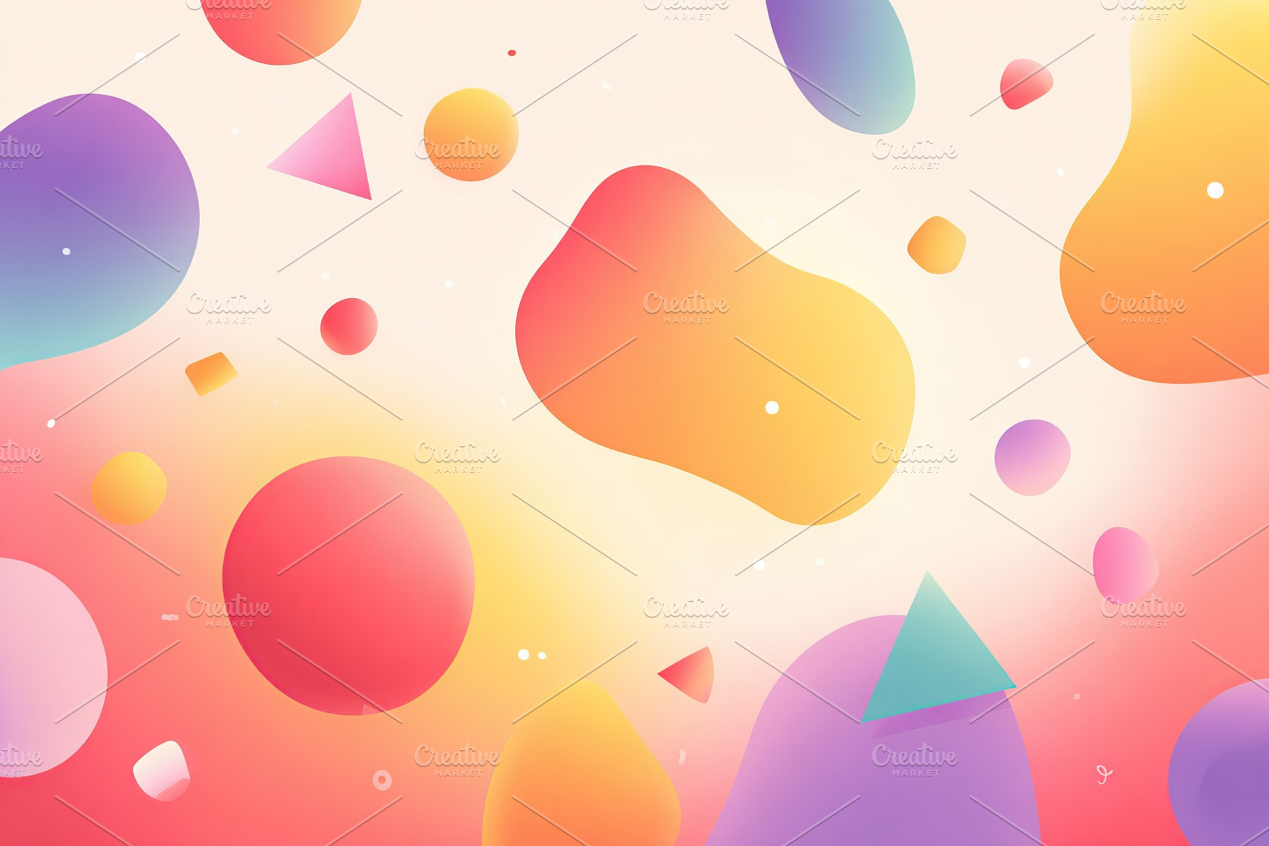 Colorful abstract shapes create a vibrant background design for creative projec, a Photo by AlyaAnd