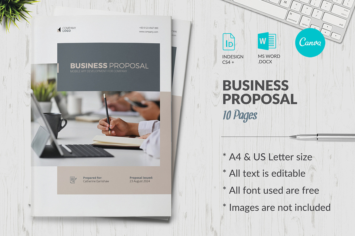 Business Proposal Canva, a Marketing Template by Sabin (Photo 1 of 8)