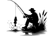 Vintage Fishing Scene Bundle, an Object Graphic by Designer_Momina (Thumbnail 6 of 13)