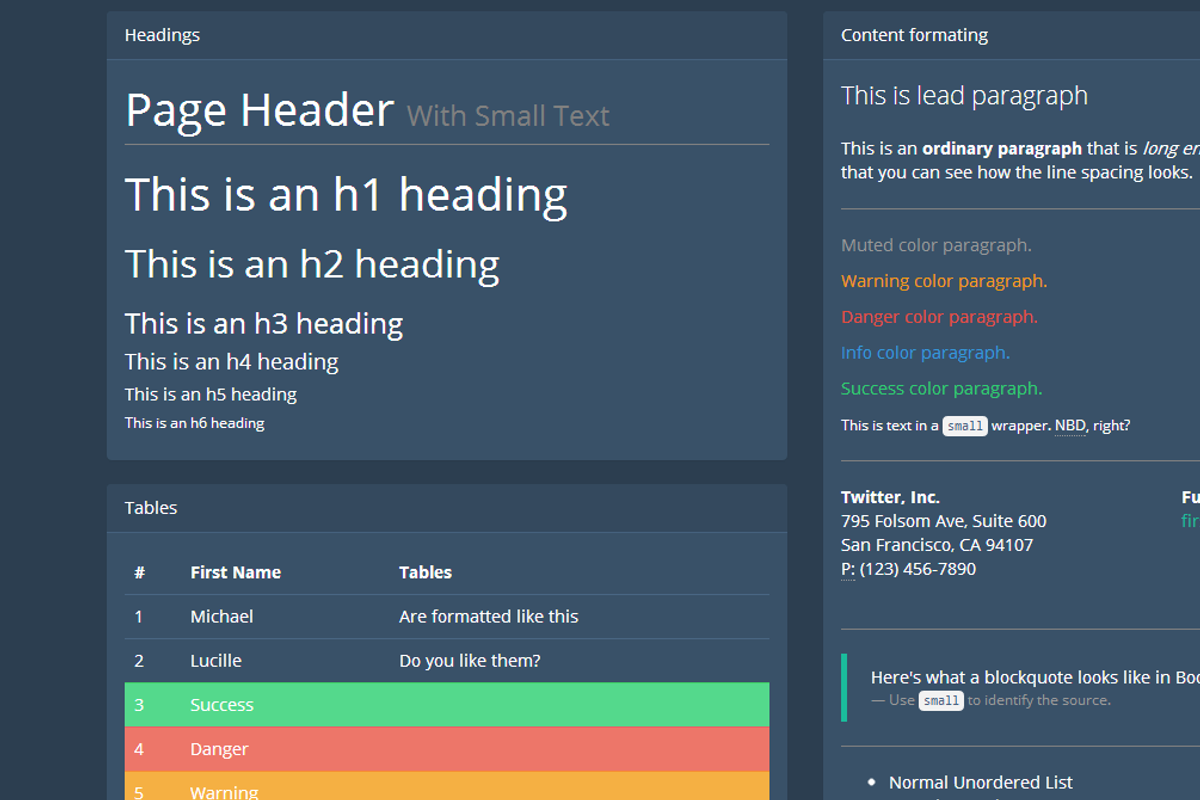 Bootstrap 3.0.v. theme Flat Dark UI, a Bootstrap Template by Bootstraptor (Photo 3 of 5)
