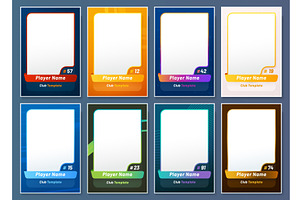 Sport trading cards, team player, a Sport Illustration by Vector Tradition