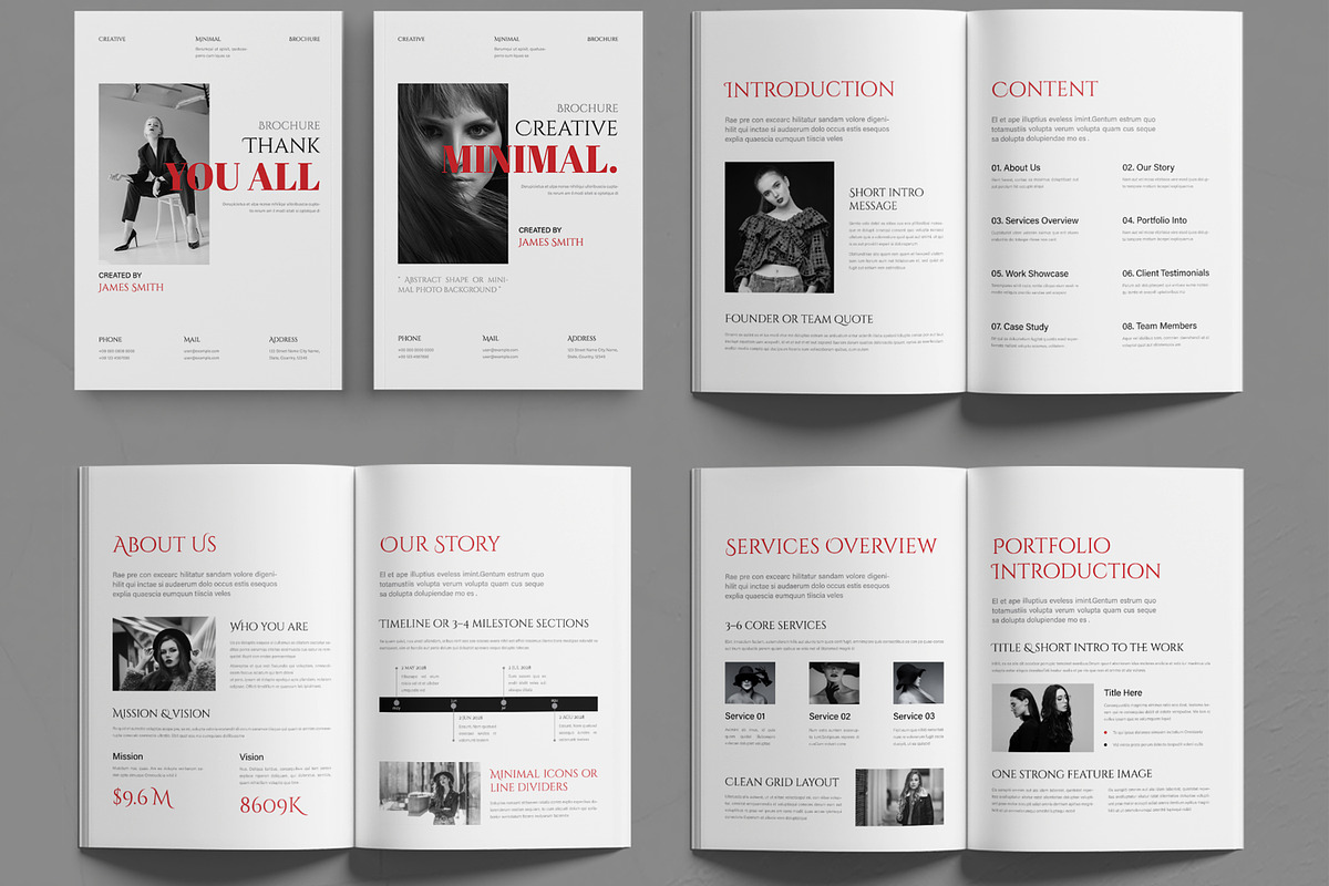 Creative Minimal Brochure Template, a Brochure Template by MightyDesign (Photo 2 of 6)