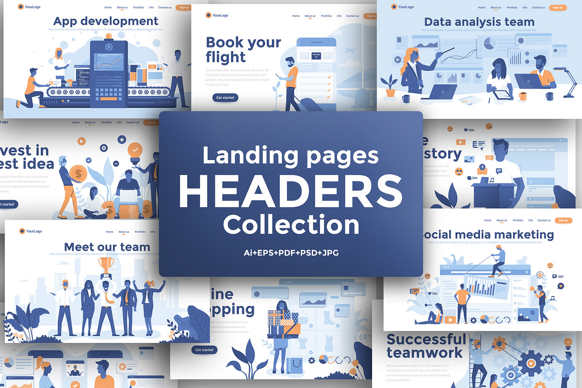 Landing page templates, an Education Illustration by Creative Graphics (Photo 1 of 12)