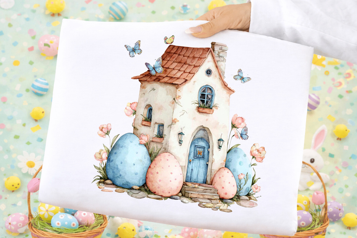 Whimsical Spring House Clipart, an Illustration by Black Bird Studio (Photo 5 of 7)