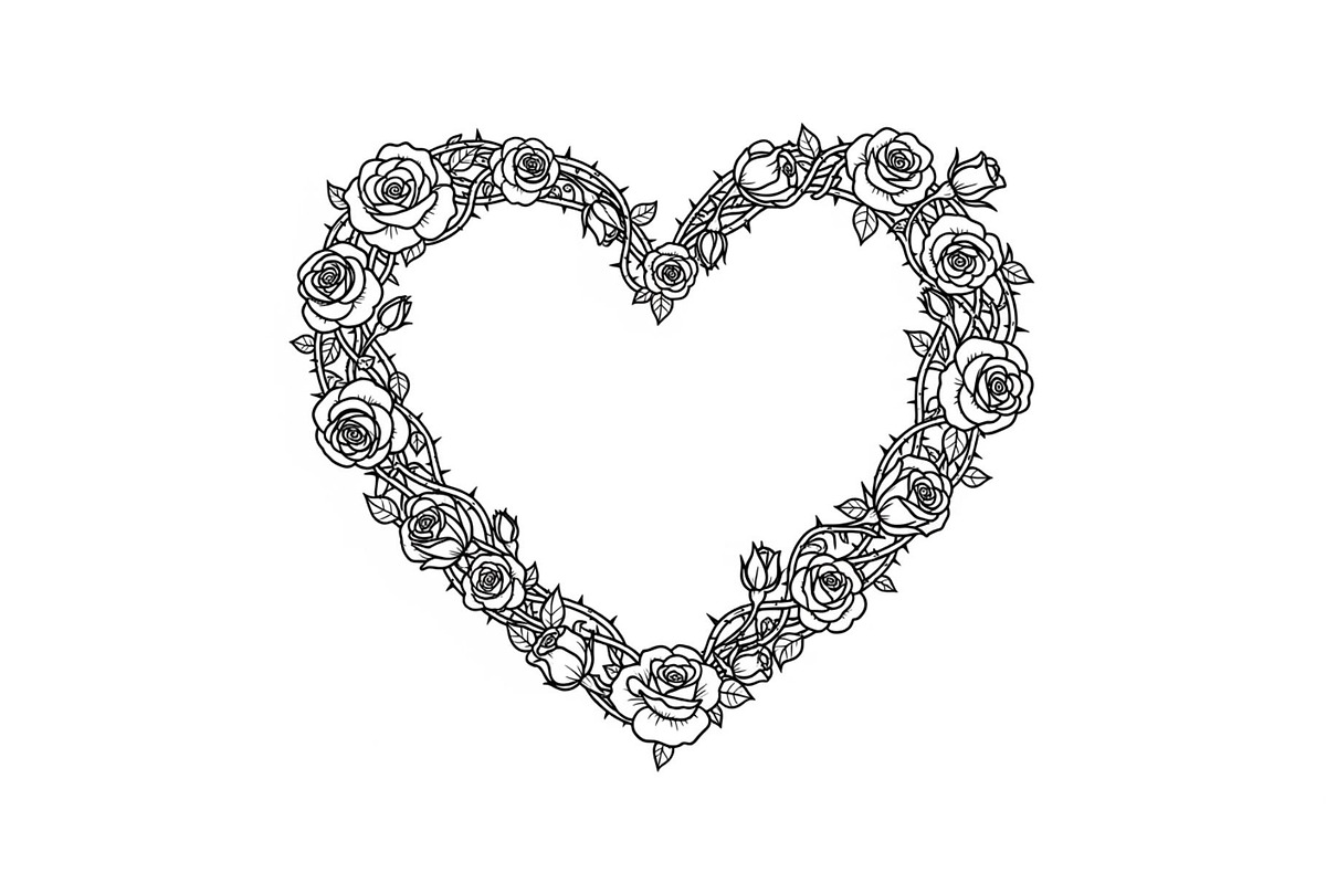 Floral Heart Frame SVG Bundle, an Illustration by Designs_River (Photo 2 of 31)