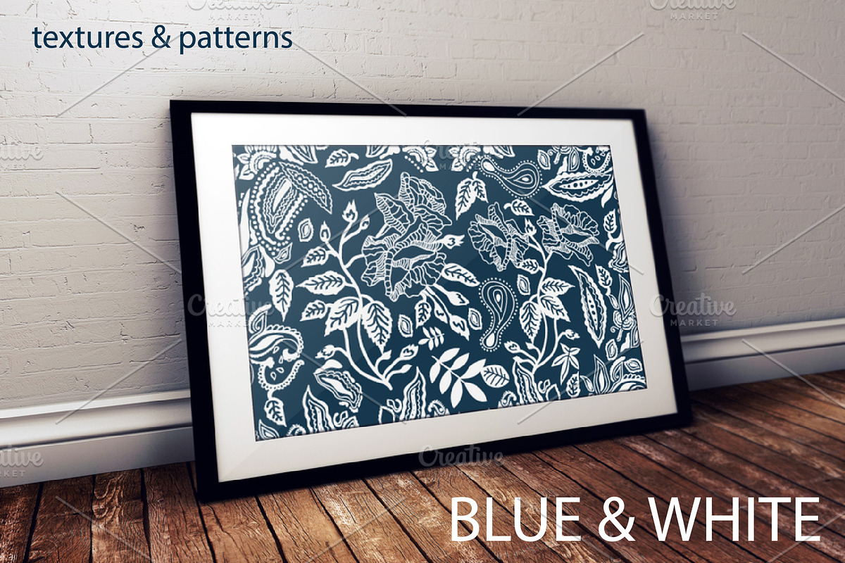 Blue and White Textures and Patterns, a Texture Graphic by Svetlana Kononova (Photo 4 of 7)