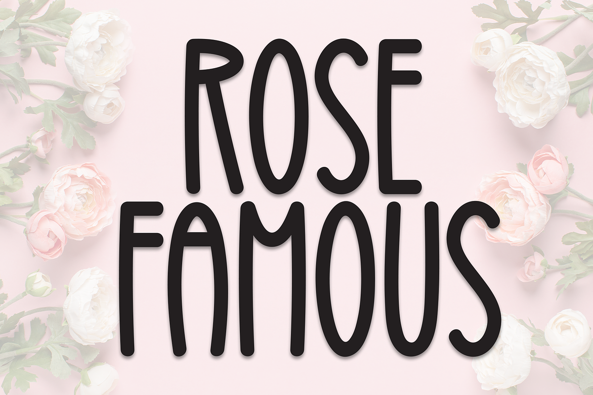 Rose Famous | Script Font, a Script Font by Scratchones (Photo 1 of 8)