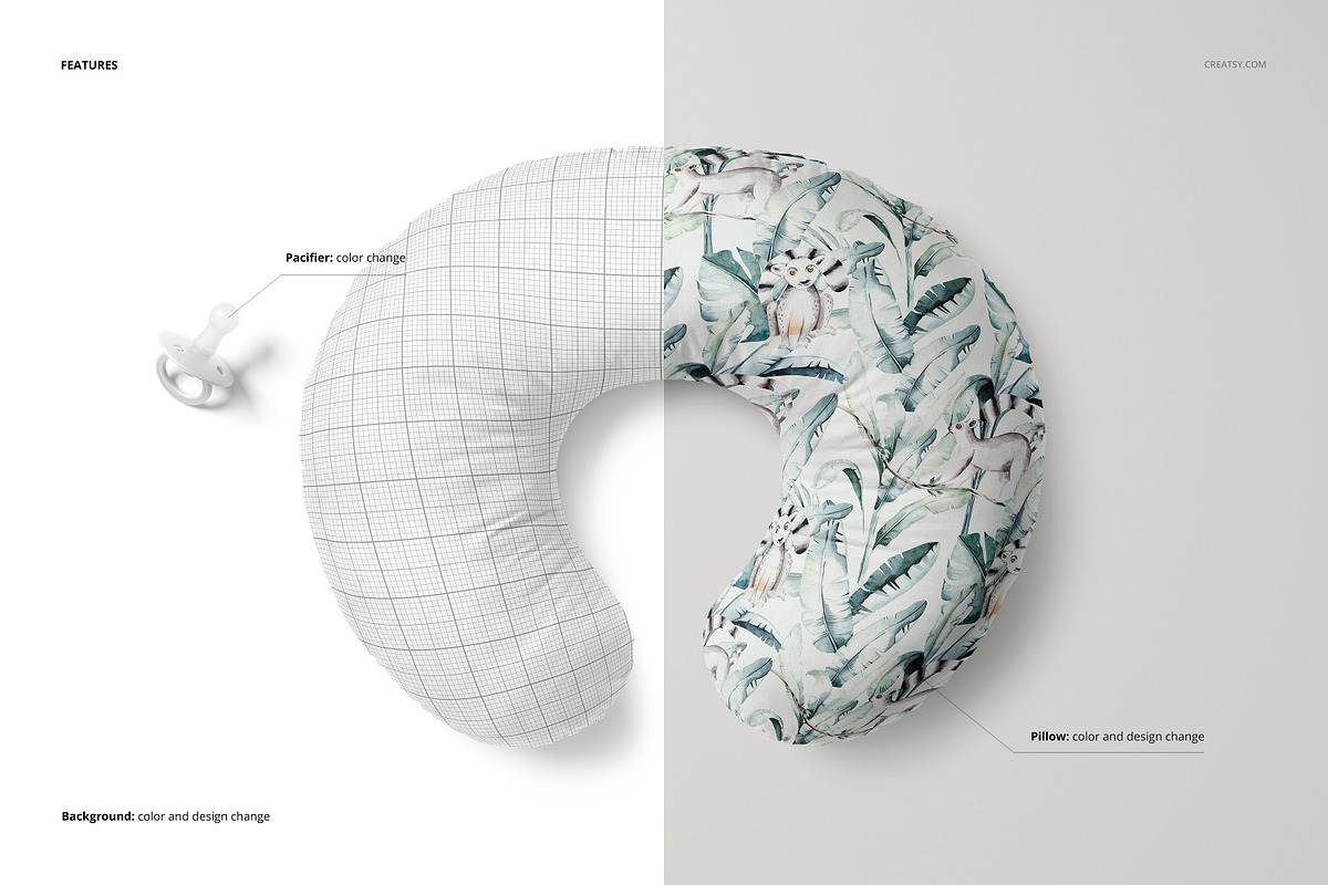 Nursing Pillow Mockup Set, a Product Mockup by Creatsy (Photo 3 of 8)