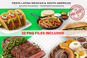 Latina Mexican & South American -PNG, a Food Illustration by Nurlan's shop