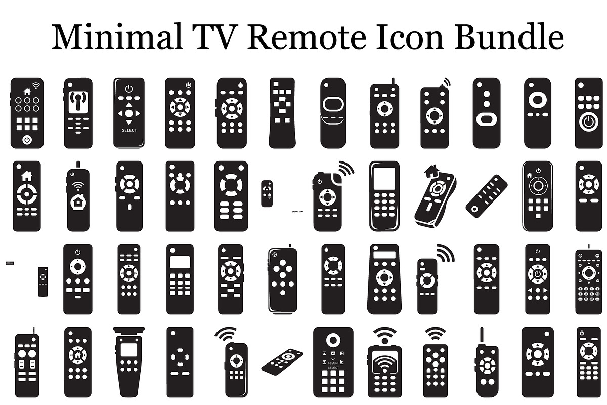 Minimal TV Remote Icon Bundle, a Graphic by musafir_fashion (Photo 1 of 11)