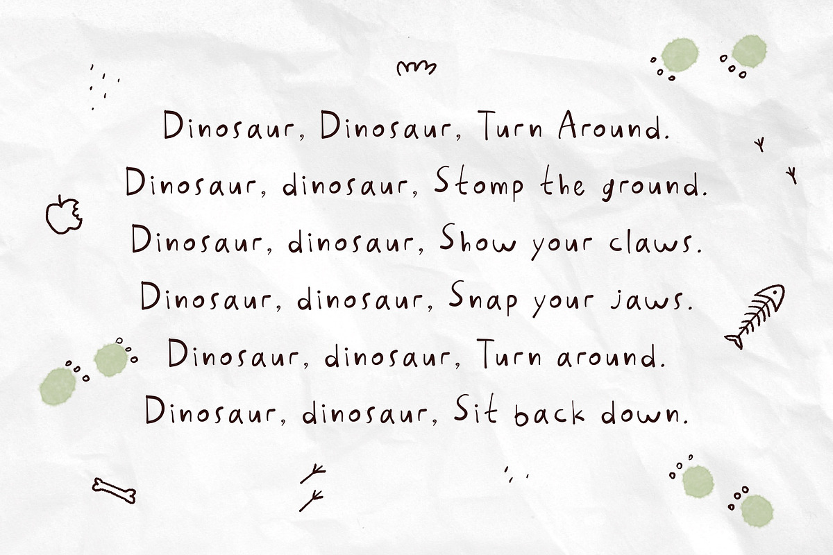 FunnySnail handwritten kids font, a Handwritten Font by JuliyArt (Photo 10 of 12)