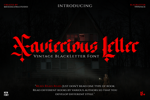 Xavierious Letter - Vintage Blacklet