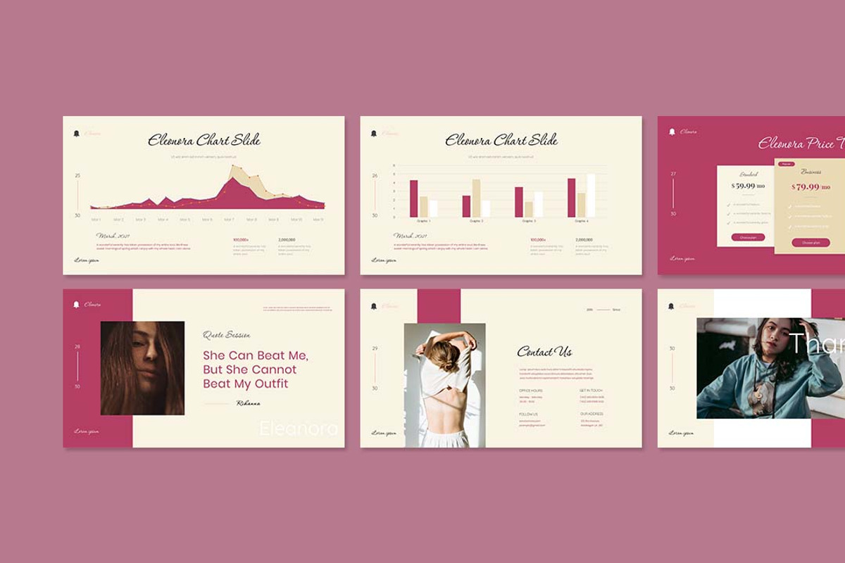 Eleanora Presentation Template, a Presentation Template by Analogous Temp (Photo 5 of 5)