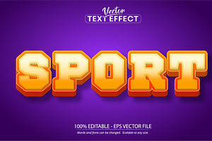 Sport Text Effect, Editable Style