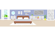 Modern 3 room apartment vector, an Object Illustration by Olena Halahan (Thumbnail 2 of 4)
