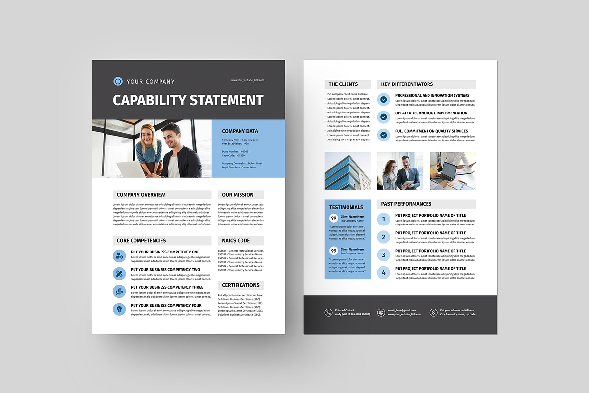 Capability Statement Bundle, a Flyer Template by Leaflove (Photo 4 of 9)