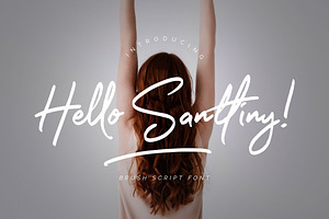 Hello Santtiny Brush Instagram Font