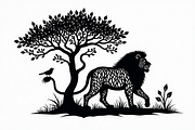 Lion Silhouette Vector Illustration,, an Illustration by Amazin_art (Thumbnail 9 of 21)