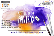 50% Off Watercolor Paintbox Mega Kit, a Texture Graphic by a Blond Moment (Thumbnail 1 of 7)