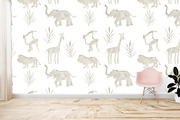 Watercolor Jungle Animal Silhouettes, an Animal Illustration by Amanda Houston (Thumbnail 2 of 3)