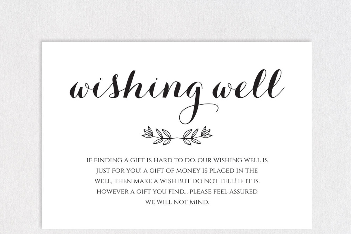 Wishing Well Card Template SHR447, an Invitation Template by Shafura_Wedding (Photo 3 of 5)