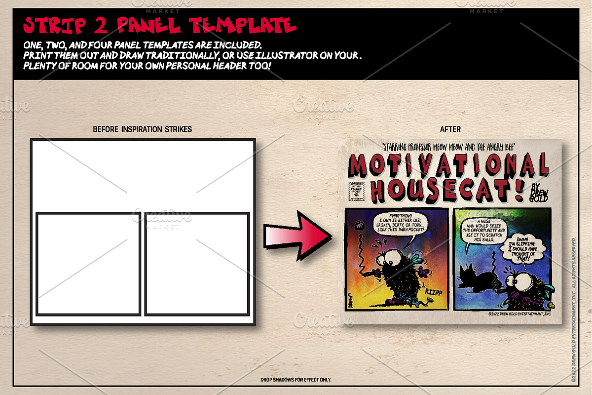 Comic Strip Kit By Fuzzy Poet, a Presentation Template by Fuzzy Poet by DG2 (Photo 8 of 14)